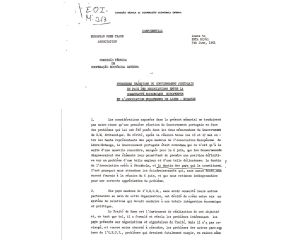 Memorando com posição portuguesa face às negociações entre a Comunidade Económica Europeia e a EFTA