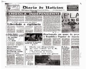 Fim da presença portuguesa em África, na sequência da declaração da independência de Angola.