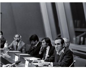 Ramalho Eanes em visita oficial ao Parlamento Europeu