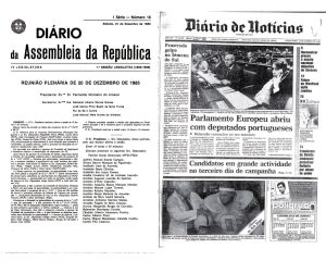 A Assembleia da República nomeia os 24 deputados portugueses que, a partir de 13 de Janeiro de 1986, vão tomar assento no plenário do Parlamento da CEE