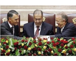 O Presidente da Republica, Cavaco Silva, discursa durante a cerimónia de tomada de posse, na Assembleia da República