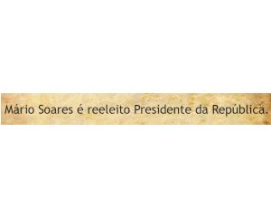 Mário Soares é reeleito Presidente da República